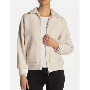Sam Edelman Popcorn Faux Shearling Jacket Ivory Medium